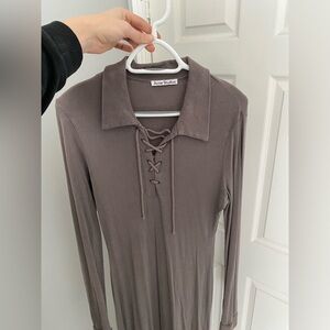 Acne Maxi Dress in Taupe